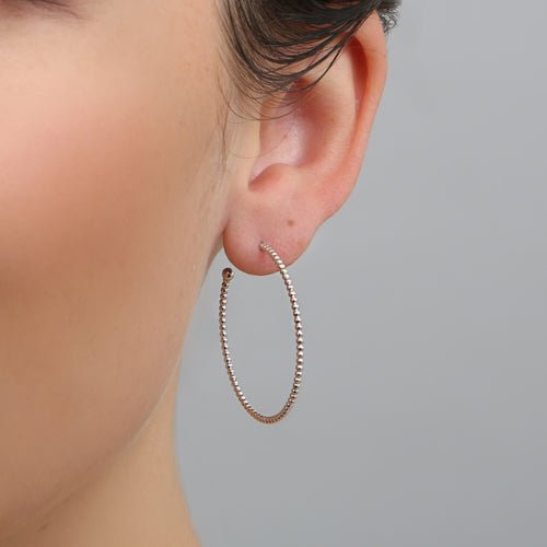 TESSA HOOP EARRINGS LARGE IN WHITE GOLD - EARRINGS