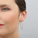 TESSA HOOP EARRINGS LARGE IN YELLOW GOLD - EARRINGS