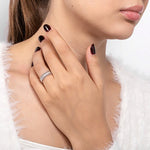 WIDER TESSA STACKABLE RING IN WHITE GOLD - ALL RINGS
