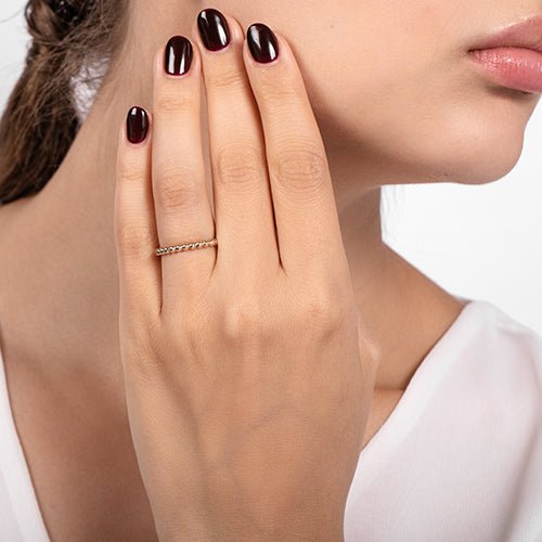 WIDER TESSA STACKING RING IN YELLOW GOLD - ALL RINGS