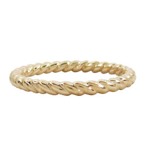 TWISTED ROPE WEDDING BAND IN YELLOW GOLD - ALL RINGS