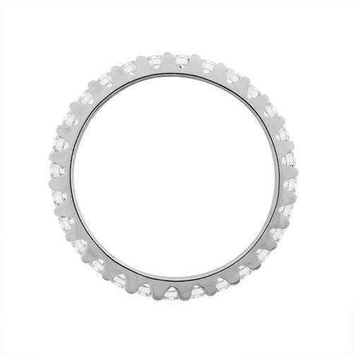 SHARED CLAW DIAMOND BAND IN WHITE GOLD - ANNIVERSARY & CELEBRATION RINGS