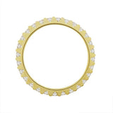 SHARED CLAW DIAMOND BAND IN YELLOW GOLD - ANNIVERSARY & CELEBRATION RINGS