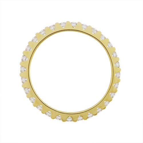 SHARED CLAW DIAMOND BAND IN YELLOW GOLD - ANNIVERSARY & CELEBRATION RINGS