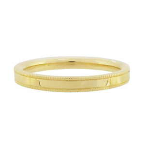 MILGRAINED WEDDING BAND IN YELLOW GOLD - ALL RINGS